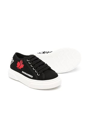 Black cotton low-top sneakers DSQUARED KIDS | 7355806